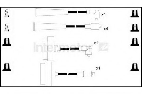 Комплект проводов зажигания STANDARD 73544