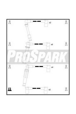 Комплект проводов зажигания STANDARD OES944