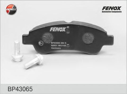 Комплект тормозных колодок, дисковый тормоз FENOX BP43065