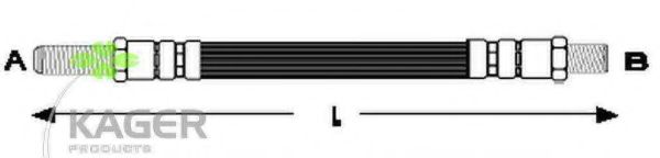 Тормозной шланг KAGER 380010