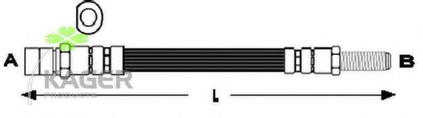 Тормозной шланг KAGER 38-0295