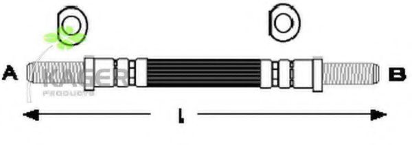 Тормозной шланг KAGER 38-0317