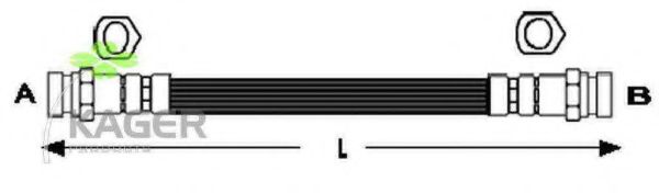 Тормозной шланг KAGER 38-0435