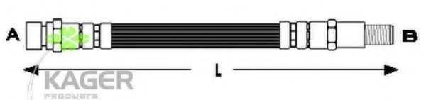 Тормозной шланг KAGER 38-0599