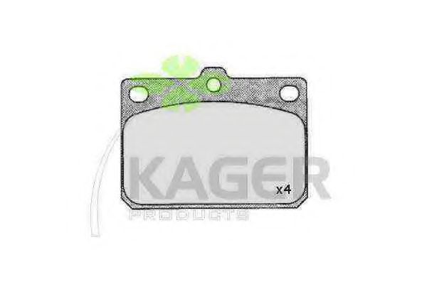 Комплект тормозных колодок, дисковый тормоз KAGER 20330