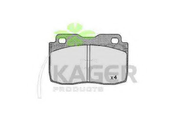 Комплект тормозных колодок, дисковый тормоз KAGER 20375