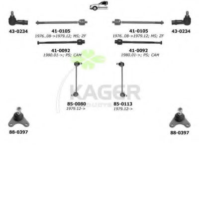 Подвеска колеса KAGER 800350