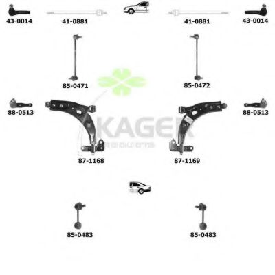 Подвеска колеса KAGER 800652