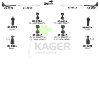 Подвеска колеса KAGER 800767