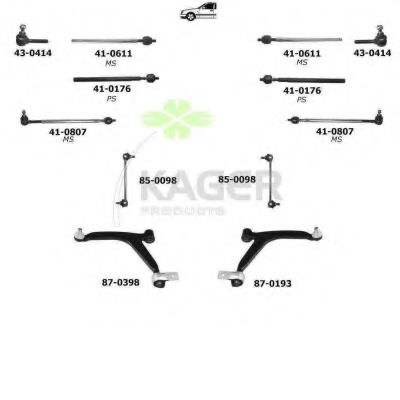 Подвеска колеса KAGER 800784