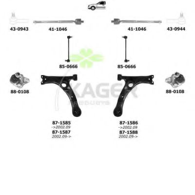 Подвеска колеса KAGER 800962