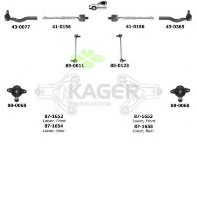 Подвеска колеса KAGER 801006