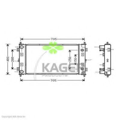 Радиатор, охлаждение двигателя KAGER 31-0218