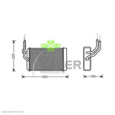 Теплообменник, отопление салона KAGER 32-0008