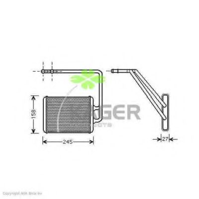 Теплообменник, отопление салона KAGER 32-0249
