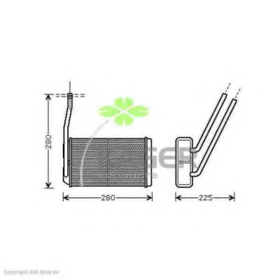 Теплообменник, отопление салона KAGER 32-0273