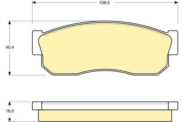 Комплект тормозных колодок, дисковый тормоз GIRLING 6102889