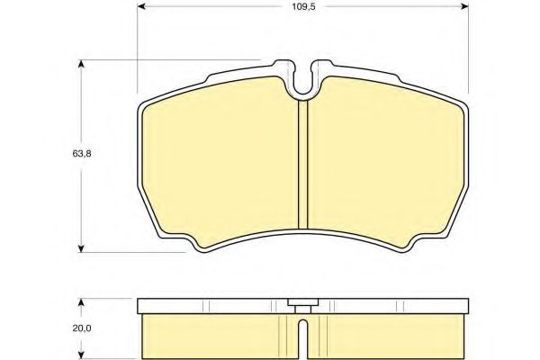 Комплект тормозных колодок, дисковый тормоз GIRLING 6115359