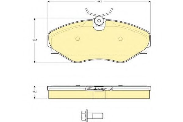 Комплект тормозных колодок, дисковый тормоз GIRLING 6115741