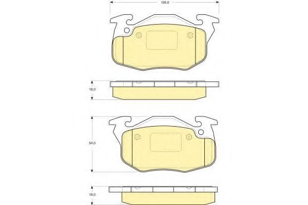 Комплект тормозных колодок, дисковый тормоз GIRLING 6116154