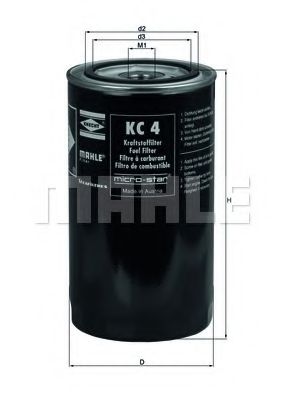 Топливный фильтр MAHLE ORIGINAL KC 4