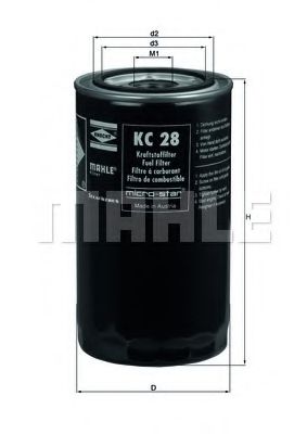 Топливный фильтр MAHLE ORIGINAL KC 28