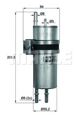 Топливный фильтр MAHLE ORIGINAL KLH 11