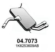 Глушитель выхлопных газов конечный ASSO 04.7073