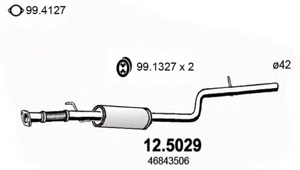 Труба выхлопного газа ASSO 12.5029