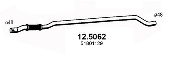 Труба выхлопного газа ASSO 12.5062