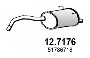 Глушитель выхлопных газов конечный ASSO 12.7176