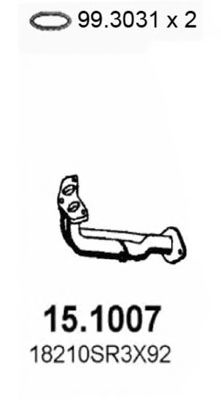 Труба выхлопного газа ASSO 151007