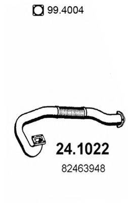 Труба выхлопного газа ASSO 24.1022