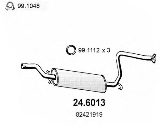 Средний глушитель выхлопных газов WALKER 13606