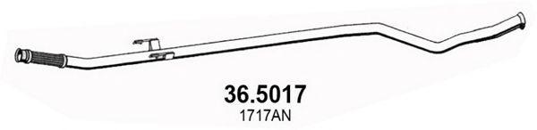 Труба выхлопного газа ASSO 36.5017