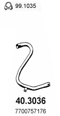 Труба выхлопного газа ASSO 40.3036