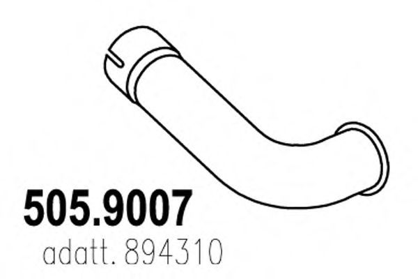 Труба выхлопного газа ASSO 505.9007