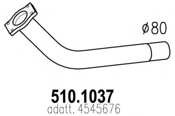 Труба выхлопного газа ASSO 510.1037