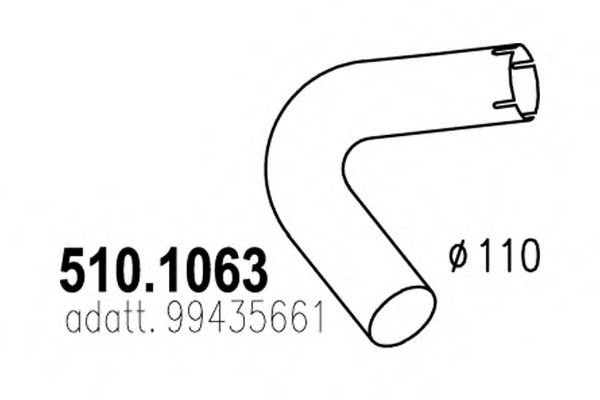 Труба выхлопного газа ASSO 510.1063