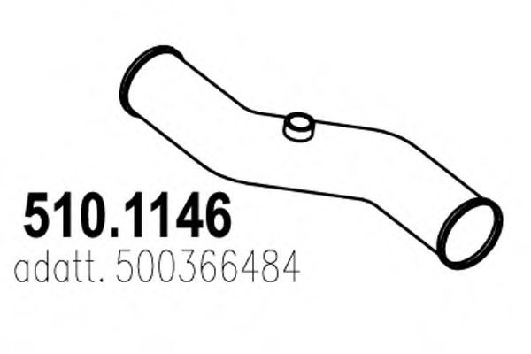 Труба выхлопного газа ASSO 510.1146