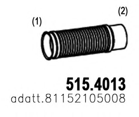 Гофрированная труба, выхлопная система ASSO 515.4013