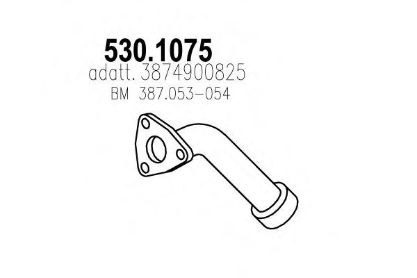 Труба выхлопного газа ASSO 530.1075