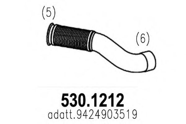 Труба выхлопного газа ASSO 530.1212