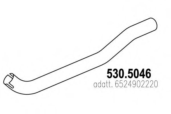 Труба выхлопного газа DINEX 52140