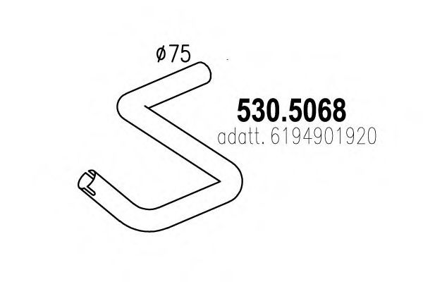 Труба выхлопного газа ASSO 530.5068