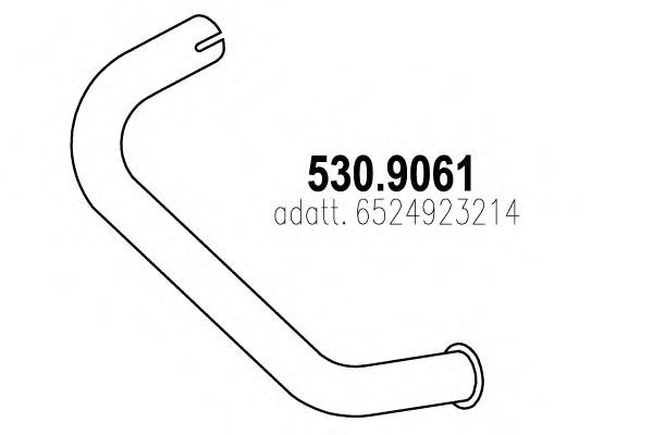 Труба выхлопного газа ASSO 530.9061