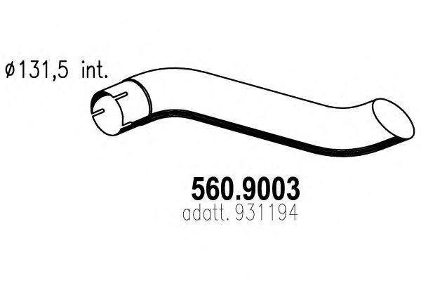 Труба выхлопного газа ASSO 560.9003
