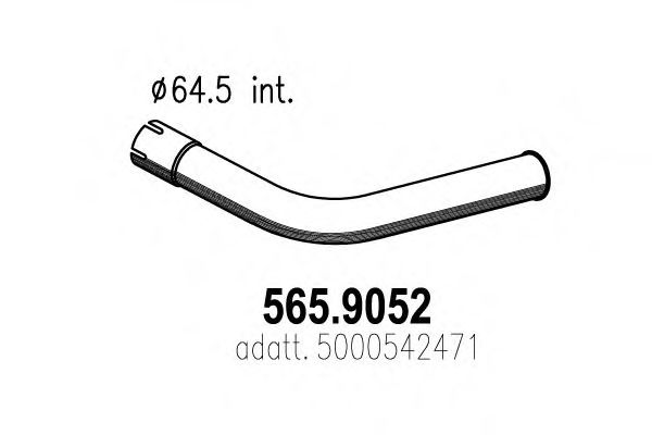 Труба выхлопного газа ASSO 565.9052