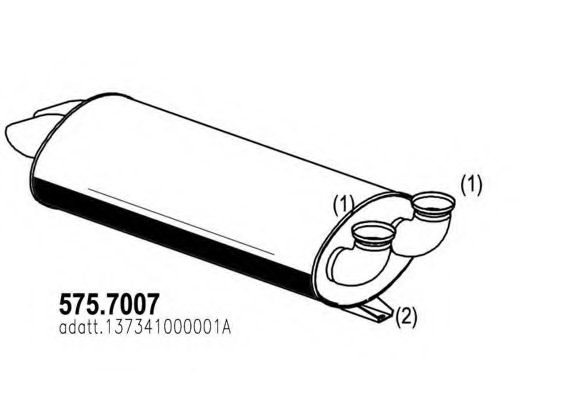 Средний / конечный глушитель ОГ DINEX 69325
