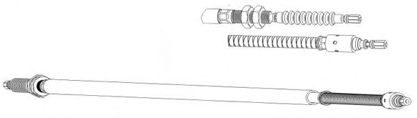 Трос, стояночная тормозная система CEF CT02140